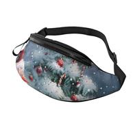 Sac banane imprimé Père Noël bonhomme de neige pour homme et femme avec sangle réglable pour randonnée, course à pied, voyage, cyclisme, Noir , Taille unique, Sac à dos de