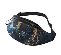 Sac banane imprimé Père Noël pour homme et femme - Sac banane de course à pied - Sac banane pour voyage et randonnée, Irlande Outdoors County Clare the Cliffs, Taille unique