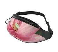 Sac banane imprimé Père Noël pour homme et femme - Sac banane de course à pied - Sac banane pour voyage et randonnée, Fleur de lotus 1, Taille unique