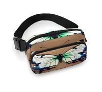 Sac banane imprimé petit papillon mignon pour entraînement, voyage, course décontractée, course à pied, randonnée, cyclisme, petit papillon mignon, 20 x 13 cm, Joli petit papillon, 7.9 X 5.1 in