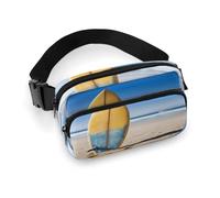 Sac banane imprimé planche de surf pour entraînement, voyage, course décontractée, course à pied, randonnée, cyclisme, planche de surf de plage, 20 x 13 cm, Planche de surf de plage, 7.9 X 5.1 in