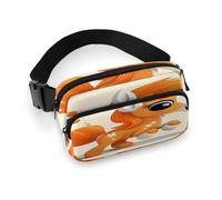 Sac banane imprimé poney orange mignon pour entraînement, voyage, course décontractée, course à pied, randonnée, cyclisme, joli poney orange, 7,9 x 13 cm, Poney orange mignon, 7.9 X 5.1 in