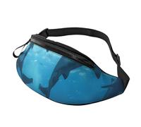 Sac banane imprimé requins marteaux pour homme et femme avec sangle réglable pour randonnée, course à pied, voyage, cyclisme, Noir , Taille unique, Sac à dos de