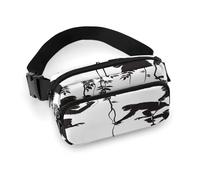 Sac banane imprimé singe sur vigne pour homme et femme, sac banane pour entraînement, voyage, course décontractée, course à pied, randonnée, cyclisme, sac banane avec sangle réglable pour l'extérieur,
