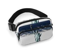 Sac banane imprimé Statue de la Liberté pour homme et femme, grand sac de poitrine avec sangle réglable pour l'extérieur, l'entraînement, les voyages, la course décontractée, statue de la liberté, 20