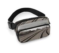 Sac banane imprimé sur la piste de train, sac banane pour entraînement, voyage, course décontractée, course à pied, randonnée, cyclisme, piste de train, 7,9 x 13 cm, Train Track, 7.9 X 5.1 in