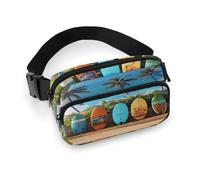 Sac banane imprimé Surf's Up Surf's Up - Pour entraînement, voyage, course décontractée, course à pied, randonnée, cyclisme, planche de surf - 20 x 13 cm, Planche de surf Surf's Up, 7.9 X 5.1 in
