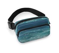 Sac banane imprimé The Deep Blue Sea pour l'entraînement, les voyages, la course décontractée, la course à pied, la randonnée, le cyclisme, la mer bleue profonde, 7,9 x 13 cm, The Deep Blue Sea, 7.9 X