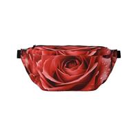 Sac banane imprimé tortue de mer pour homme et femme - Sac banane pour voyage, randonnée, Rose rouge., Taille unique