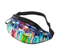 Sac banane imprimé tube à essai chimie pour voyage, randonnée, cyclisme et course à pied, festival, rangement d'équipement unisexe