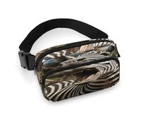 Sac banane imprimé zèbre amusant pour entraînement, voyage, course décontractée, course à pied, randonnée, cyclisme, zèbre amusant, 20 x 13 cm, Zèbre amusant, 7.9 X 5.1 in