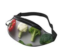 Sac Banane Introduction of Various Vegetables Printed Waist Pack Durable Bum Bag Belt Réglable Sacoche Bandoulière pour Cyclisme Gym Voyage