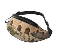 Sac banane Israel at The Tower of David pour homme et femme - Sac banane tendance pour course à pied - Sac à bandoulière étanche partout avec sangle réglable - Sac banane de sport pour voyage
