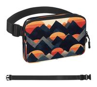Sac banane japonais pour homme et femme, sac banane imperméable avec poches à fermeture éclair, sangle réglable pour entraînement, course à pied, voyage, randonnée, multicolore, taille unique,