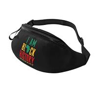 Sac Banane Je Suis L'Histoire Des Noirs Réglable Sac Ceinture Portable Sacoche Homme Bandouliere Pour Outdoor Voyage Running 14X35Cm