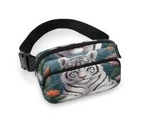 Sac banane, joli sac de ceinture imprimé tige blanche, sacs banane tendance pour homme et femme, sac banane avec sangle réglable, style, 20 x 13 cm, moderne, Style :, 20x13cm, Moderne