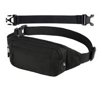 Sac Banane JSTHHTT Homme Femme, Sac Banane Étanche, Sacoche, Ceinture Réglable pour Le Cyclisme, Voyage, Sport, Course à Pied, Camping, Noir