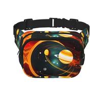 Sac banane Jupiter Saturne imprimé système solaire pour homme et femme avec sangle réglable pour voyage, randonnée, cyclisme