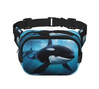 Sac banane Killer Whale - Petit sac banane tendance - Léger - Pour homme et femme - Pour la course à pied, l'entraînement, la randonnée, les voyages
