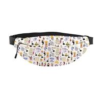 Sac banane Kuzco Emperor Movie Merchandise pour les fans de film de dessin animé Poison Poches zippées, Taille Kuzco, Sac banane