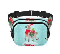 Sac banane lama de Noël pour homme et femme, sac banane tendance pour entraînement, course, voyage, randonnée, Noir , Taille unique