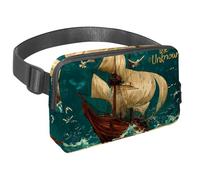 Sac banane Land of Letres pour homme et femme, sac banane imperméable avec poches zippées, sangle réglable pour entraînement, course à pied, voyage, randonnée, Multicolore 7., One Size