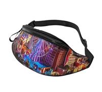 Sac banane (Las Vegas Night View) avec bandoulière réglable pour homme et femme pour voyage, randonnée, course à pied, Las Vegas Night View, Taille unique