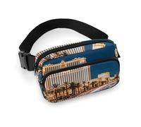 Sac banane Las Vegas pour femme avec poches zippées et sangle réglable pour voyage, cyclisme, course à pied, randonnée, style 20 x 13 cm, Style :, 20x13cm