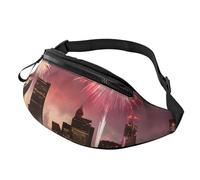 Sac banane (Las Vegas Sunset) avec bandoulière réglable pour homme et femme pour voyage, randonnée, course à pied, Las Vegas Sunset, Taille unique