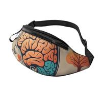 Sac Banane Left and Right Brain Advantage Printed Waist Pack Femme Et Homme Sac De Ceinture Durable Fanny Pack pour Gym Balade Camping