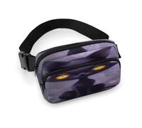 Sac banane léger avec sangle réglable pour course à pied et voyage Motif chat Jaune