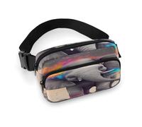 Sac banane léger avec sangle réglable pour course à pied et voyage Motif éléphant