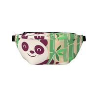Sac banane léger en bambou vert avec motif pandas mignons pour course à pied, marche, randonnée, jogging, multicolore, Taille unique, Sac à dos de