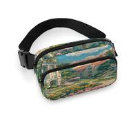 Sac banane léger imprimé Whimsical Gardens Academy pour voyage, sport, randonnée, course à pied, 7,9 x 13 cm, Académie des jardins fantaisistes, 7.9 X 5.1 in