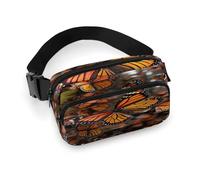 Sac banane léger Monarch Butterflies avec sangle réglable pour course à pied voyage