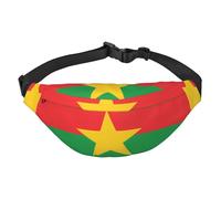Sac banane léger pour course à pied, randonnée, drapeau du Burkina Faso, grand sac banane pour entraînement, voyage, noir, taille unique, sport, noir, taille unique, sport, Noir , Taille unique