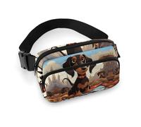 Sac banane léger pour homme et femme avec inscription « I Love My Dog » - Sac banane léger avec sangle réglable pour la course à pied, la randonnée, les voyages - Style : 20 x 13 cm, Style :, 20x13cm
