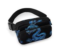 Sac banane léger pour homme et femme - Motif dragon chinois - Avec sangle réglable - Pour la course à pied, la randonnée, les voyages - Style : 20 x 13 cm, Style :, 20x13cm