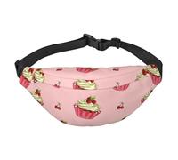 Sac banane léger pour la course à pied, la randonnée, imprimé gâteau aux cerises, grand sac à bandoulière pour l'entraînement, les voyages, noir, taille unique, sport, Noir/blanc, One Size, Sports