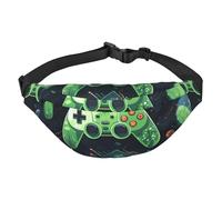 Sac banane léger pour la course à pied, la randonnée, le circuit de jeu, imprimé grand sac banane pour entraînement et voyage, noir, One Size, Sports