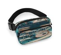 Sac banane léger pour voyage, sport, randonnée, course à pied, batterie cool, 20 x 13 cm, Ensemble de tambours cool, 7.9 X 5.1 in