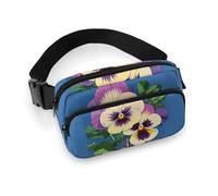 Sac banane léger pour voyage, sport, randonnée, course à pied, impression de pensée, 20 x 13 cm, Imprimé Pensée Perfection, 7.9 X 5.1 in
