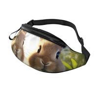 Sac banane libellule rouge pour homme et femme, sac banane tendance, sac banane pour voyage, sport, marche, Lapins rigolos, Taille unique