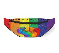 Sac banane Love Rainbow Gay Pride pour homme, femme, enfant, fille, garçon, sac banane pour sport, randonnée, course à pied, couleur, M, Organiseur de sac