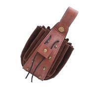 Sac banane médiéval en cuir avec rivets pour pièces de monnaie, sac latéral, accessoires de costume médiéval, Ongles bruns