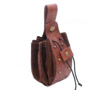 Sac banane médiéval en cuir pour cosplay, fête d'Halloween, porte-monnaie, marron, Taille unique, Beauté de masse