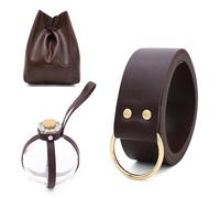 Sac banane médiéval en cuir pour magicien - Pochette latérale - Bouteille de potion en liège, CST009 4, Taille unique, Beauté de masse