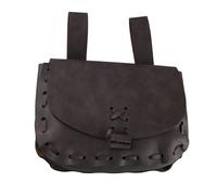 Sac banane médiéval en cuir vintage pour travaux manuels Sac banane en cuir Sac médiéval nordique gaufré, café