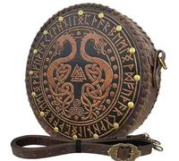 Sac banane médiéval en relief avec ceinture en cuir - Pochette latérale en cuir - Accessoires de costume médiéval pour femme - Accessoire de festival, b, Taille unique, Beauté de masse