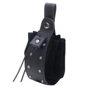 Sac banane médiéval porte-monnaie médiéval en cuir avec rivets pour Halloween, Rangée de clous noirs